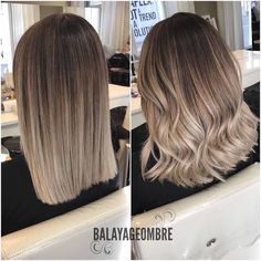 Diy Ombre Hair, Short Ombre Hair, Brown Ombre Hair, Ombre Hair Blonde, Hair Light, Hair Dark, Hair Color Pastel