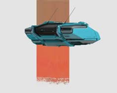 an illustration of a futuristic vehicle flying through the air