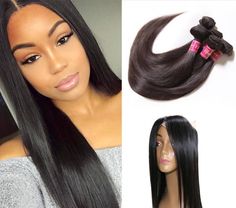 360 Lace Frontal Straight with 3 bundles of straight hair. Shop Taste Hair's Unprocessed, Virgin Premium 6A Brazilian Collection, Diamond 7A Mongolian Collection, Luxury Elite 9A Peruvian Collection or the Mink Collection 10A in Indian, Malaysian, Peruvian and Cambodian.   #tastehair #shoptastehair #bundles #humanhairwigs #humanhairextensions #lacefrontals #laceclosures #fulllacewigs #360frontals #360wigs Hair Shop, Straight Hair, Straight Hairstyles