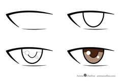 four different types of anime eyes