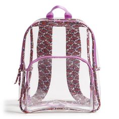 Ideal for situations with increased security, this clear backpack features adjustable straps for comfort. Details: Features two compartments. Accommodates up to a 15" laptop. Zip closures. Capacity 22 L. Care Tips: Clean gently with a soft, white, damp cloth Vera Bradley began as an instinct. We create bold, thoughtfully designed pieces that enrich everyday movement and mark life’s meaningful occasions. We design for you because Vera Bradley is you, and you are your own muse. Clear Backpack, Work Backpack, Fashion Umbrella, Checked Luggage, Weekend Travel Bags, Medium Backpack, Belt Purse, Flip Flop Slippers, Toiletry Bag Travel