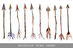 Watercolor Tribal Arrows by YesFoxy on @creativemarket Dream Catcher Clipart, Background Png Images, Photoshop For Photographers, Watercolor Texture, Background Png, Art Diy, Graphic Illustration