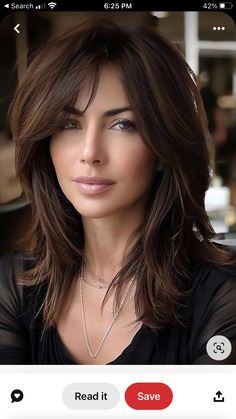 Shaggy Shoulder Length Hair Curtain Bangs, Hair Cuts For Long Face Shape Long Hair, Haircut For Broad Forehead, Thick Shoulder Length Hair With Layers, Med Length Haircuts, Long Hair With Bangs And Layers, Lob Haircut With Bangs, Blonde Layered Hair, Long Hairstyles For Women