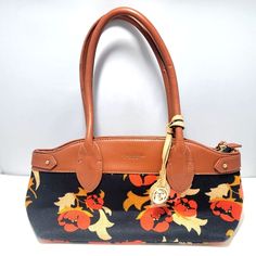 Item: Spartina 449 Brown Leather Navy Blue Floral Canvas Satchel Purse Top Handle New Measurements: 16 In W X 8 In H Strap Drop: 9 In Note: Smoke Free Home Note: To Receiving A Shipping Discount The Items Purchased Must Be Mailed To The Same Address. Us Shipping Only. Priority Shipping. Elegant Leather Shoulder Bag With Floral Print, Brown Leather Bag With Floral Print, Elegant Brown Bags With Floral Print, Brown Floral Print Shoulder Bag, Casual Brown Floral Print Bags, Canvas Satchel, Spartina 449, Floral Canvas, Satchel Purse