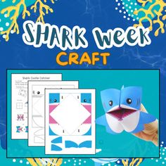 the shark week craft kit is shown