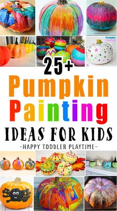 pumpkin painting ideas for kids that are fun and easy to do with the kids at home