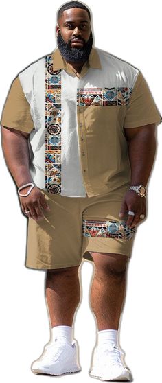 Beige Summer Sets With Pockets, Summer Beige Sets With Pockets, White Short Sleeve Sets With Pockets, White Sets With Pockets And Short Sleeves, Beige Collared Sets For Summer, Beige Collared Summer Set, Summer Beige Collared Set, Casual Beige Collared Set, Brown Short Sleeve Sets For Summer