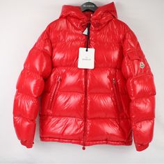 Moncler Ecrins Full-Zip, Hooded Nylon & Down Puffer Jacket In Red - Designer 3 There Is A Stain On The Back Of The Right Shoulder. Please Review Photos Before Purchasing. Item May Be Wrinkled Due To Handling. -Full Zip -Nylon -Hood With Drawcord -Patch Pocket On Left Arm -Elasticated Ribbed Cuffs With Snap Closure -Moncler Logo Patch On Left Arm -Adjustable Drawcord Hem -Down-Filled -2 Zip Hand Pockets -Moncler Size 3/Us Men's Large -Style Id: G2 091 1a00168 68950 Hooded Red Nylon Outerwear, Red Hooded Jacket With Zipper Closure For Winter, Red Hooded Outerwear With Zipper Closure, Red Hooded Nylon Outerwear, Red Hooded Outerwear With Zipper, Red Nylon Outerwear With Adjustable Hood, Red Windproof Nylon Outerwear, Red Hooded Puffer Jacket With Detachable Hood, Red Outdoor Outerwear With Zipper Closure