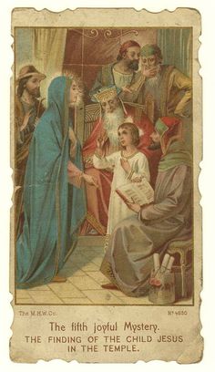 an old fashioned christmas card with the image of jesus and his family, including two children