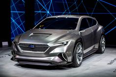 the subaru concept car is on display at an auto show