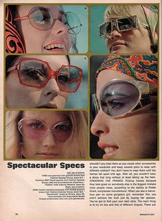 an advertisement for sunglasses with pictures of woman's face and various glasses on them