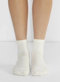 BEST-EVER ANKLE SOCK 3-PACK | Aritzia Rhythm Clothing, White Ankle Socks, Sweatpants Fit, Fall Activewear, Straight Sweatpants, Sweat Vest, Logo Shapes, Ankle Sock, Ankle Socks Women