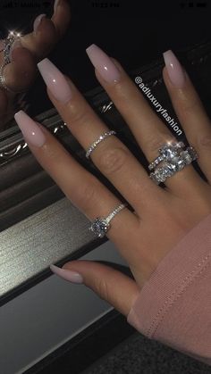 Acrylic Nails Nude, Milky Nails, Soft Nails, Top Nail, Square Acrylic Nails