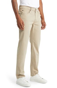 Move with ease in these performance-minded jeans made with smooth, lightweight stretch denim and a modern fit that's slim but not tight. 32 1/2" inseam; 13" leg opening; 9 1/2" front rise; 14 1/2" back rise (size 29) 59% cotton, 31% modal, 8% polyester, 2% elastane Machine wash, dry flat Imported or made in USA Straight Leg Elastane Jeans For Business Casual, Casual Jeans With 4-way Stretch And Straight Leg, For All Mankind, 7 For All Mankind, Modern Fit, Stretch Denim, Khaki Pants, Made In Usa, Tights