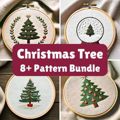 christmas tree 8 + pattern bundle for cross - stitching and other crafting projects