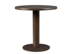 a round table with a metal base on an isolated white background for use in any room