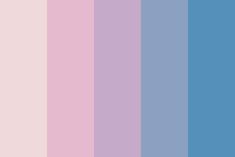 an image of the color blue and pink in two different shades, each with one light purple