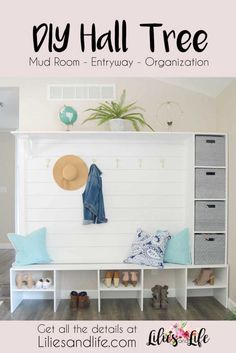 the diy hall tree mud room - entruvly organization is great for small spaces