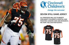 devon-still-jersey Still Game, Children Hospital, Faith In Humanity Restored, Game Jersey, Stressful Situations, Getting Up Early, Raise Money, Childrens Hospital, Cincinnati Bengals