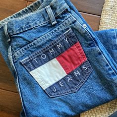 Great Vintage Condition High Rise Dark Wash Size 27 Waist (Labeled Jr Size 14) Tommy Hilfiger Jeans, Jeans Color, Tommy Jeans, High Jeans, Tommy Hilfiger, High Rise, Women Jeans, Women Shopping, Pink