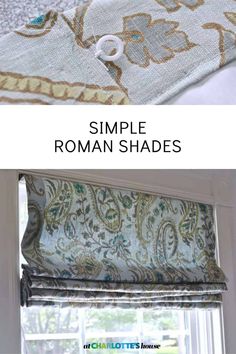 an image of roman shades with the words how to sew basic roman shades on them