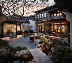 Asian Style House, Japanese Mansion, Traditional Chinese House, China House, Chinese Courtyard, Asian House, Chinese House