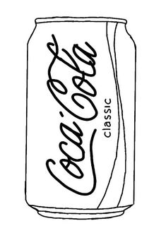 a can of soda with the word coca cola written in cursive writing on it