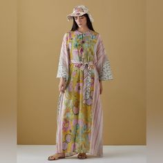 100% Cotton 56 ‘Length No Flaws In Great Condition Perfect Cover Up ,Dress ,Resort Wear Dress Floral Print Vacation Dress For Eid, Floral Print Beach Dress For Eid, Floral Print Dress For Eid Vacation, Beach Maxi Dress For Eid, Floor-length Maxi Dress For Beach On Eid, Eid Beach Maxi Dress Floor-length, Floor-length Maxi Dress For Beach Eid Festival, Floor-length Dresses For Eid Vacation, Floor-length Maxi Dress For Eid Beach Celebration