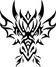 Dragon Face Tattoo, Tattoo Pdf, Celtic Dragon Tattoos, Dragon Silhouette, Dragon Face, Muster Tattoos, Celtic Dragon, Dragon Tattoo Designs