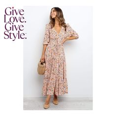 in stock Long Floral Maxi Dress, Modest Boutique, Maxi Floral Dress, Maxi Dress Casual, Modest Maxi Dress, Petal And Pup, Modest Maxi, Modest Tops, Tiered Ruffle Dress