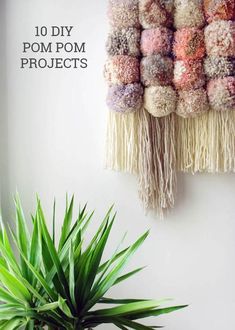 an image of a wall hanging made out of crocheted yarn and fringes