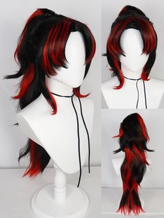 Anime Wig Hairstyles, Oc Clothing Ideas, Fantasy Hair Styles, Hair Styles Wig, Anime Hair Styles, Hair Styles Anime, Cosplay Hairstyles, Fringe Wigs, Character Hairstyles