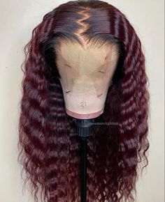 Wig Inspiration, Pretty Wigs, Hair Burgundy, Quick Weaves, Lux Hair, Colorful Wigs, Curly Lace Wig, Root Color