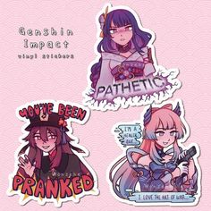 Genshin Impact: Vinyl Stickers | Etsy Stickers Etsy, Artist Alley, Sketchbook Art Inspiration, Scrapbook Stickers, Printable Stickers, Vinyl Stickers, Anime Funny, Cute Stickers, Genshin Impact