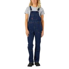 Dickies Women's Double Front Denim Bib Overalls Work Overalls, Plus Size Workwear, Plus Size Work, Dickies Workwear, Dickies Women, Tractor Supply, Bib Overalls, Work Wear Women, Knee Pads