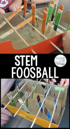 FREE STEM Foosball Challenge Easy Stem Activities, Stem Camp, Stem Club, Stem Classes, Steam Projects