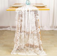 PRICES MAY VARY. Size of the eyelash lace tablecloth: 1PC width 60 inch x length 120 inches white tablecloth rectangular,Our romantic lace table overlay can easily spruce up your candy buffet, gift table, book case, console or any holiday table. Lace fabric: The lace party tablecloth with an exquisite pattern is made of premium nylon lace,durable and wear-resistant, safe and environmental friendly.nice warm tone and soft touch add an elegant touch to these tablecloths, they are perfect to light Vintage Lace Tablecloth, Ruffled Tablecloth, Rustic Fabric, Wedding Tablecloths, Event Table, Embroidered Tablecloth, Lace Table, French Floral, Lace Tablecloth