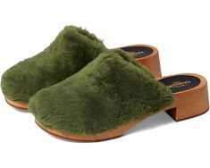 Swedish Hasbeens Fluff Clog Winter Shearling Clogs With Cushioned Footbed, Cozy Winter Clogs With Rubber Sole, Winter Shearling Mules, Comfortable Winter Clogs With Removable Insole, Casual Winter Shearling Mules, Winter Outdoor Clogs With Textured Footbed, Winter Outdoor Clogs With Removable Insole, Casual Shearling Clogs With Round Toe, Comfortable Winter Clogs With Round Toe