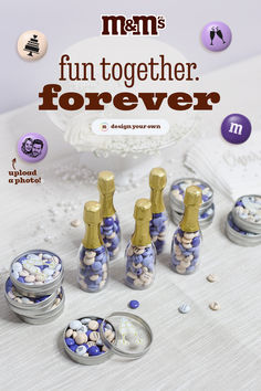 the cover of men's fun together forever magazine, featuring three small jars filled with candy