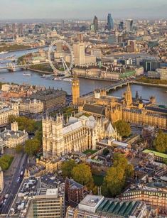 an aerial view of the city of london