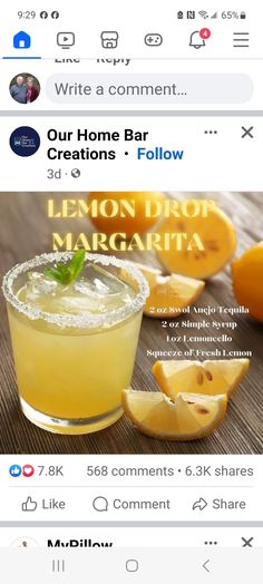 the lemon drop margarita recipe on twitter