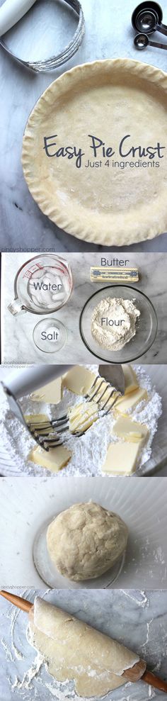 the process of making pie crusts for bread