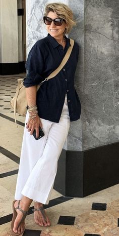 Adrette Outfits, White Pants Outfit, Stil Elegant