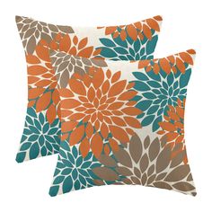 PRICES MAY VARY. Polyester Linen 【Dahlia Pillow Covers】 Our burnt orange throw pillow covers 18x18 inch are made of excellent breathable polyester linen fabric. The modern geometry pattern decorative pillow covers is durable, soft and skin-friendly. The brown teal outdoor pillow covers adopt exquisite edging technology and four sides of our vintage orange pillow covers are sewn firmly, which is not easy to open the line. 【Square Pillow Covers Size】 Burnt orange brown pillow case set includes 2 p Teal Outdoor Pillows, Farmhouse Couch, Teal Pillow, Orange Pillow Covers, Teal Pillows, Orange Pillow, Couch Pillow Covers, Brown Pillow, Orange Throw Pillows