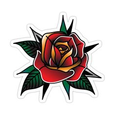 a red rose with green leaves on it's side photographic print for t - shirts