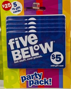 the five below party pack is for $ 5