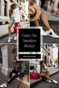 Gucci Trainers Outfit, Outfit With Gucci Sneakers, Gucci Ace Sneakers Outfit Women, Gucci Tennis Shoes Outfit Women, Gucci Tennis Shoes Outfit, Gucci Shoes Sneakers Outfit, Gucci Sneakers Outfit Women, Rubber Shoes Outfit, Gucci Tennis Shoes