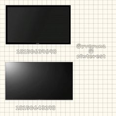 an image of a flat screen tv with numbers on the front and back sides in different sizes