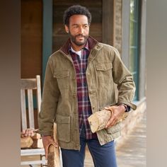 Our Vermont Barn Coat Makes You Look Like You Mean Business. But It Doesn't Just Look The Part, It's Made For Work With Two Chest Pockets, Two Oversized Cargo Pockets (With Handwarmer Pockets Behind Them), Plus A Hidden Document Pocket That Zips Shut. All Pockets Have Reinforced Stitching So They Won’t Tear When You Load Them Up. We Make The Vermont Barn Coat Of High-Quality Cotton That’s Triple Brushed, So It Drapes Nicelyand Is Never Stiff Or Bulky. Yet It’s Durable Enough For Real Chores And Fall Outdoor Work Outerwear With Patch Pockets, Fall Outerwear With Patch Pockets For Outdoor Work, Fall Sport Coat For Outdoor Work With Pockets, Outdoor Work Sport Coat With Pockets For Fall, Fall Outdoor Work Sport Coat With Long Sleeves, Fall Long Sleeve Sport Coat For Outdoor Work, Long Sleeve Sport Coat For Outdoor Work In Fall, Casual Utility Jacket For Outdoor Work In Fall, Casual Fall Utility Jacket For Outdoor Work