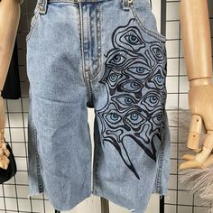 Painted Shorts, Levi Shorts, Black Friday Deals, Levis Jeans, Blue Paint, Black Paint, Short Outfits, Labour Day, Womens Shorts